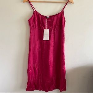 Eryn Brinie studded satin mini slip dress